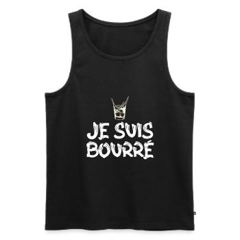 surprise je suis bourré - Débardeur bio Premium Homme - noir - Devant - Michal (187cm)