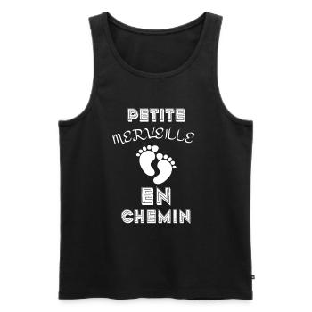 Petite merveille en chemin - Débardeur bio Premium Homme - noir - Devant - Michal (187cm)