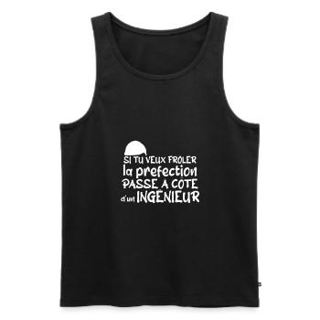 cadeau pour ingénieur - Débardeur bio Premium Homme - noir - Devant - Michal (187cm)