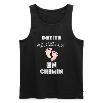 Petite merveille en chemin - Débardeur bio Premium Homme - noir - Devant - Michal (187cm)
