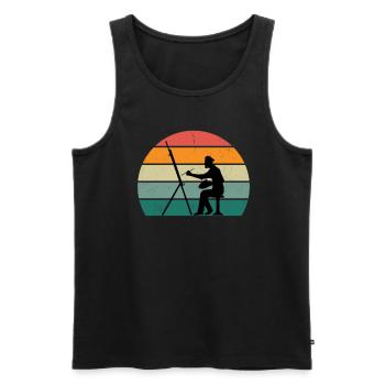 Maler Malerin Zeichnen Zeichner Zeichnerin Farbe - Männer Premium Bio Tank Top - Schwarz - Vorne - AI Model Male 178 light (178cm)