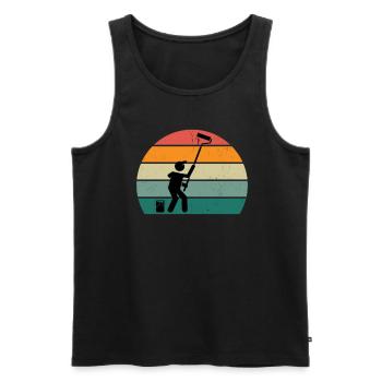 Maler Malerin Zeichnen Zeichner Zeichnerin Farbe - Männer Premium Bio Tank Top - Schwarz - Vorne - AI Model Male 178 light (178cm)