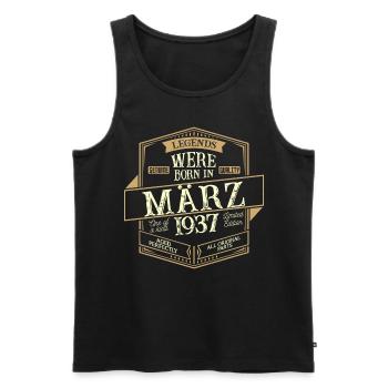 März 1937 Geburtstag Mann - Männer Premium Bio Tank Top - Schwarz - Vorne - Michal (187cm)