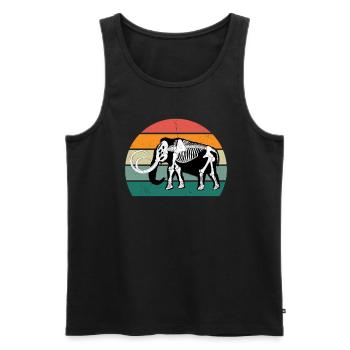 Mammut Eiszeit Elefanten Fell Schnee Eis Steinzeit - Männer Premium Bio Tank Top - Schwarz - Vorne - Michal (187cm)