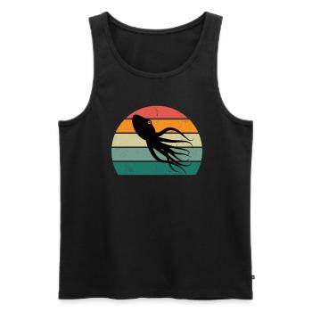 Sea Ocean Water Fish Fish Crab Crab Jellyfish - Men's Premium Organic Tank Top - black - Front - AI Model Male 178 light (178cm)