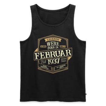 Februar 1937 Geburtstag Mann - Männer Premium Bio Tank Top - Schwarz - Vorne - Michal (187cm)