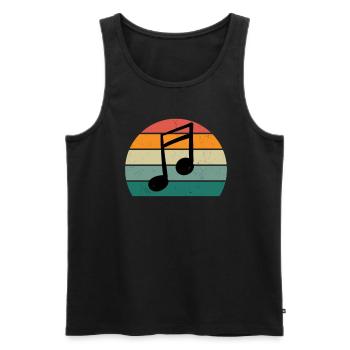 Musiker Musikerin Musik spielen musizieren Musik - Männer Premium Bio Tank Top - Schwarz - Vorne - AI Model Male 178 light (178cm)
