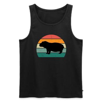 Nilpferd Nil Flusspferd Flusspferde Zwergnilpferd - Männer Premium Bio Tank Top - Schwarz - Vorne - Michal (187cm)