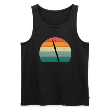 Oboe Oboist Oboistin Oboenspieler Oboenspielerin - Männer Premium Bio Tank Top - Schwarz - Vorne - Michal (187cm)