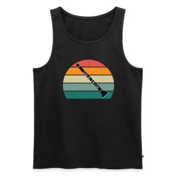 Oboe Oboist Oboistin Oboenspieler Oboenspielerin - Männer Premium Bio Tank Top - Schwarz - Vorne - Michal (187cm)