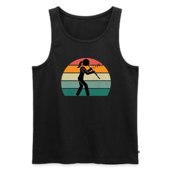 Oboe Oboist Oboistin Oboenspieler Oboenspielerin - Männer Premium Bio Tank Top - Schwarz - Vorne - Michal (187cm)