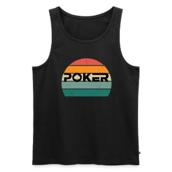 Pokerspieler Glück Strategie Texas Hold'em Poker - Männer Premium Bio Tank Top - Schwarz - Vorne - AI Model Male 178 light (178cm)