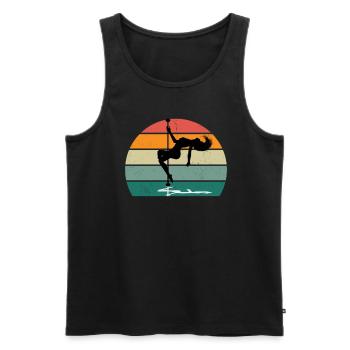 Poledancerin Poledance Tänzerin Stange Stangentanz - Männer Premium Bio Tank Top - Schwarz - Vorne - AI Model Male 178 light (178cm)