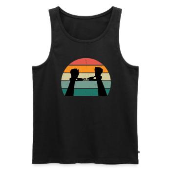 Policeman Policewoman Order Law Enforcement Police - Men's Premium Organic Tank Top - black - Front - AI Model Male 178 light (178cm)
