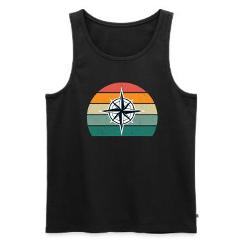 Reisen Reisender Reisender Ferien Urlauber Urlaub - Männer Premium Bio Tank Top - Schwarz - Vorne - AI Model Male 178 light (178cm)