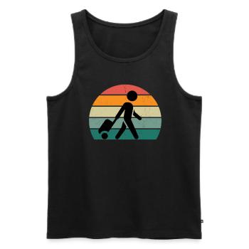 Reisen Reisender Reisender Ferien Urlauber Urlaub - Männer Premium Bio Tank Top - Schwarz - Vorne - AI Model Male 178 light (178cm)