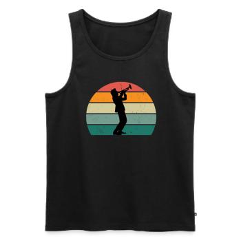 Posaunist Posaune Trompetenspieler Trompete - Männer Premium Bio Tank Top - Schwarz - Vorne - Michal (187cm)