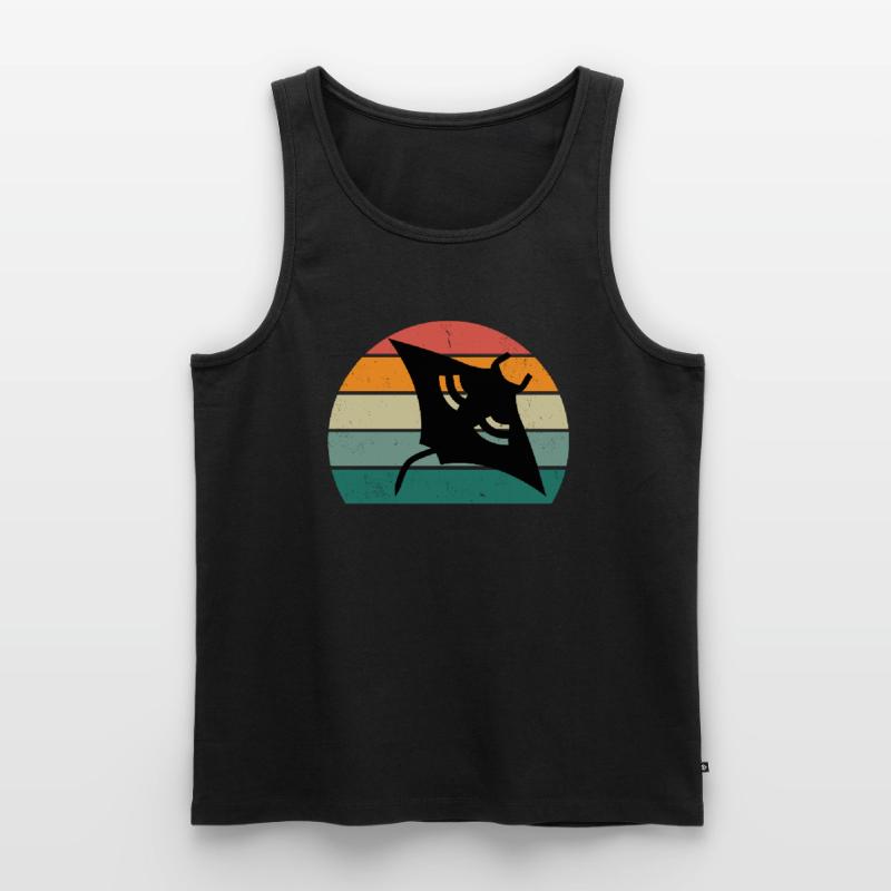 Stingrays Devil Rays Flies Gliding Rays Men's Premium Organic Tank Top