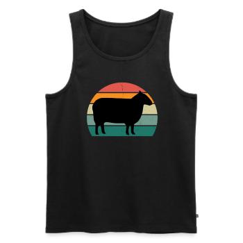 Sheep Flock Goat Goats Lamb Sheep Wool - Men's Premium Organic Tank Top - black - Front - Michal (187cm)