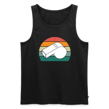 Referee Yellow card Red card Shiri - Men's Premium Organic Tank Top - black - Front - AI Model Male 178 light (178cm)