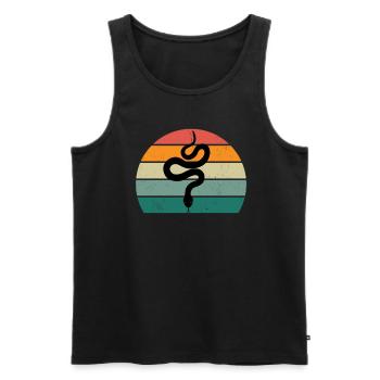 Snake Boa Reptiles Strangler Snake Poisonous Snake - Men's Premium Organic Tank Top - black - Front - AI Model Male 178 light (178cm)
