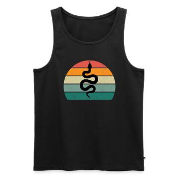 Snake Boa Reptiles Strangler Snake Poisonous Snake - Men's Premium Organic Tank Top - black - Front - AI Model Male 178 light (178cm)