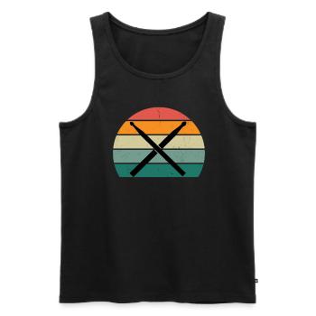 Drummer Drum Drummer Drummer Drums - Men's Premium Organic Tank Top - black - Front - AI Model Male 178 light (178cm)