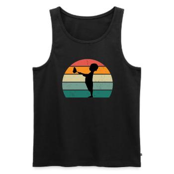 Butterfly Caterpillar Caterpillar Cocoon Fly Flower - Men's Premium Organic Tank Top - black - Front - AI Model Male 178 light (178cm)