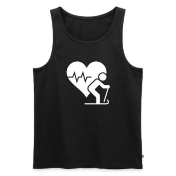 ski ski skier skier winter snow mountains - Men's Premium Organic Tank Top - black - Front - Michal (187cm)