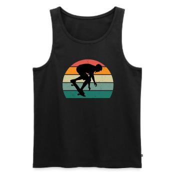 skatboarden skatboarder skatboarderin skatboard - Männer Premium Bio Tank Top - Schwarz - Vorne - Michal (187cm)