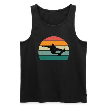 skatboarden skatboarder skatboarderin skatboard - Männer Premium Bio Tank Top - Schwarz - Vorne - Michal (187cm)