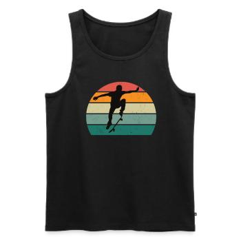 skatboarden skatboarder skatboarderin skatboard - Männer Premium Bio Tank Top - Schwarz - Vorne - Michal (187cm)