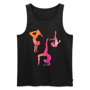 Gymnastin Frauen Rhythmische Gymnastik Buntes - Männer Premium Bio Tank Top - Schwarz - Vorne - Michal (187cm)