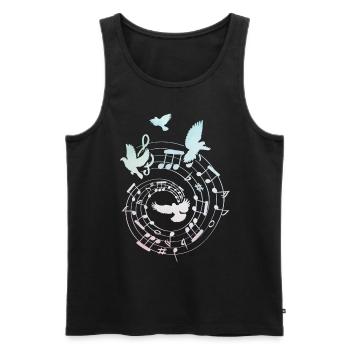 Birds Musical Notes Women Girls Bird Lovers - Men's Premium Organic Tank Top - black - Front - Michal (187cm)