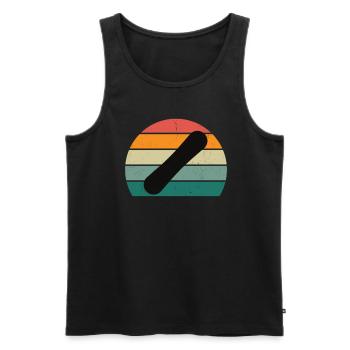 Snowboard Snowboarder Snowbordfahrer Piste Schnee - Männer Premium Bio Tank Top - Schwarz - Vorne - Michal (187cm)