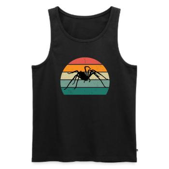 Spiders Spider web web arachnid legs 8 spider - Men's Premium Organic Tank Top - black - Front - AI Model Male 178 light (178cm)