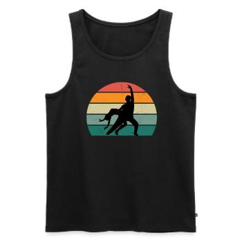 dancer dancer dance move movement couple dance - Men's Premium Organic Tank Top - black - Front - AI Model Male 178 light (178cm)