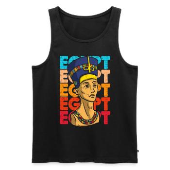 Tutankhamun Egyptian God Retro Egypt Pharaoh - Men's Premium Organic Tank Top - black - Front - Michal (187cm)