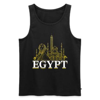Egypt Travel Pyramids Sphinx Egyptian Holiday - Men's Premium Organic Tank Top - black - Front - Michal (187cm)