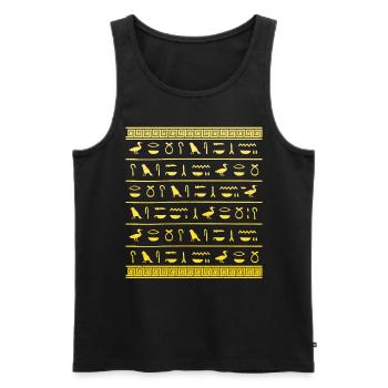 Egyptian Hieroglyphics Historian Ancient Egypt - Men's Premium Organic Tank Top - black - Front - Michal (187cm)