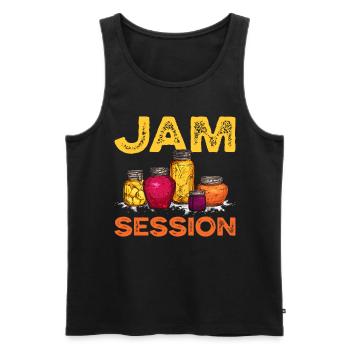 Jam Session Musiker Gelee Wortspiel - Männer Premium Bio Tank Top - Schwarz - Vorne - AI Model Male 178 light (178cm)