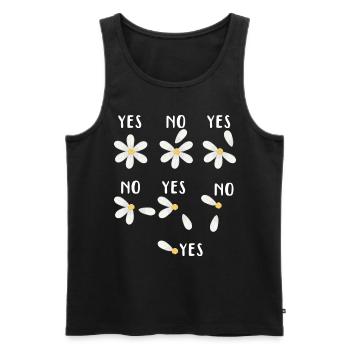 Gänseblümchen Wunschspiel Ja Nein Blume - Männer Premium Bio Tank Top - Schwarz - Vorne - AI Model Male 178 light (178cm)