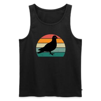 pigeon feather pigeon flight pigeon flight pigeon charred pigeons - Men's Premium Organic Tank Top - black - Front - AI Model Male 178 light (178cm)