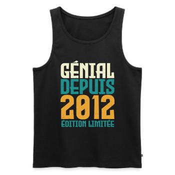 Génial depuis 2012 - Débardeur bio Premium Homme - noir - Devant - Michal (187cm)