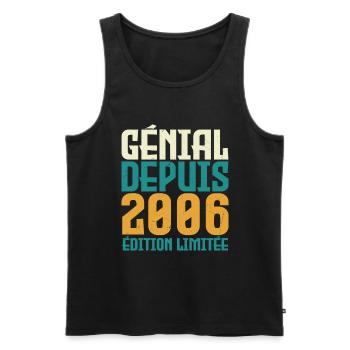 Génial depuis 2006 - Débardeur bio Premium Homme - noir - Devant - Michal (187cm)
