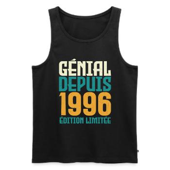 Génial depuis 1996 - Débardeur bio Premium Homme - noir - Devant - Michal (187cm)