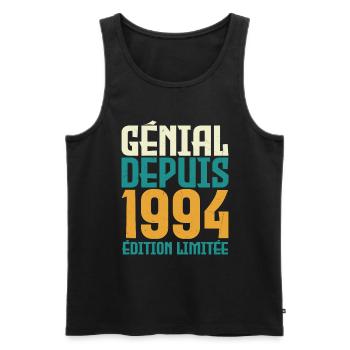 Génial depuis 1994 - Débardeur bio Premium Homme - noir - Devant - Michal (187cm)