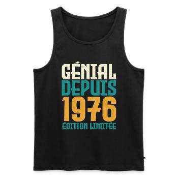Génial depuis 1976 - Débardeur bio Premium Homme - noir - Devant - Michal (187cm)