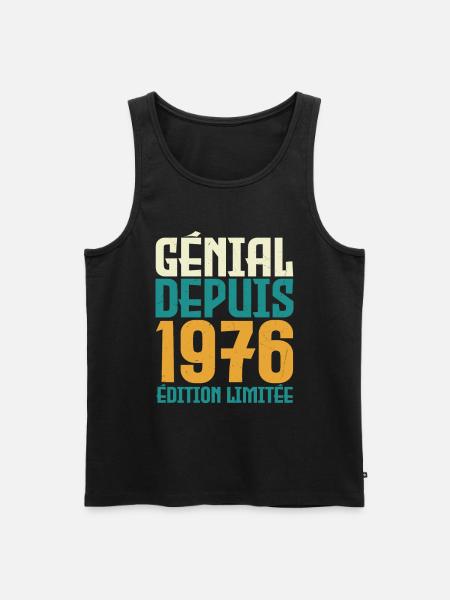 Génial depuis 1976 - Débardeur bio Premium Homme - noir