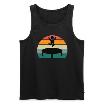 Trampoline jumper Trampoline jumper Trampoline - Men's Premium Organic Tank Top - black - Front - AI Model Male 178 light (178cm)
